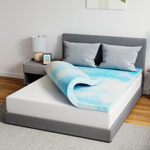 Image of Novilla 3 Inch Memory Foam Mattress Topper California King, Cooling Gel Infused & Slow Rebound Pressure Relief, CertiPUR-US Certified Foam for Sleeper Sofa, RV, Camper, Dorm