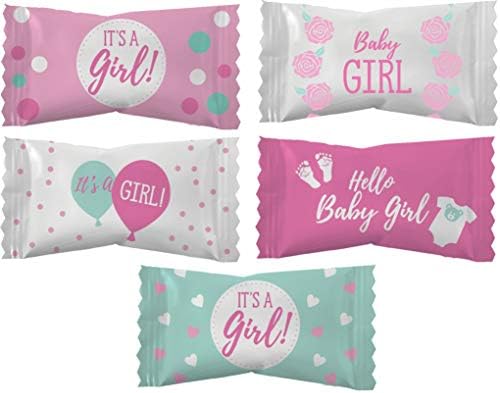 Party Sweets It's A Girl Buttermints by Hospitality Mints, Appx 300 mints, 7-Ounce Bags (Pack of 6)