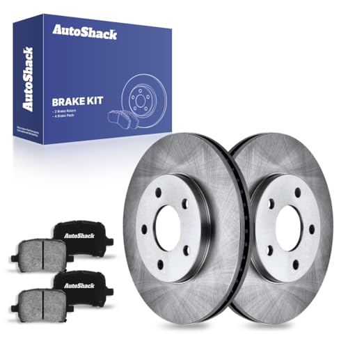 AutoShack Front Vented Brake Rotors + Ceramic Pads 6-PC Brake Kit Replacement for 2006-2011 Chevrolet HHR 10.85" (275.7 mm)