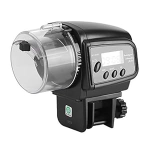 Nikou Automatic Fish Feeder – Digital LCD Electronic Fish Feeder Dispenser Timer Auto Aquarium Tank Food Feeding Machine for Vacation Weekend Holiday