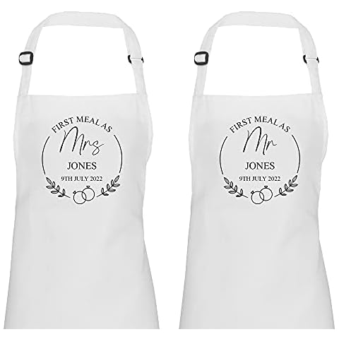 Personalised Wedding Apron for Newlyweds Cover