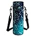 Wanyint Blue Ocean Porte-bouteille d'eau pour homme et femme avec impression de gouttes d'eau 750 ml 1000 ml Housse universelle pour bouteille d'eau en verre et en plastique
