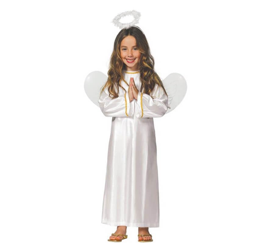 ZZ DISFRAZZES | Disfraz Ángel Niño, Kit infantil Belén Navidad - Disfraz Ángel Niño con Accesorios para Navidad (5-6 Años (87 cm))