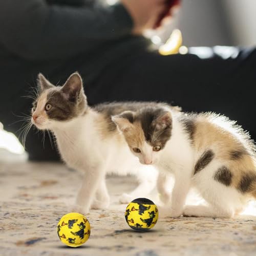 Genérico Hundebälle Jolly Ball Aufblasbare Hundebälle | Langlebige aufblasbare Hundebälle | Witch Pattern Pet Tough Ball Toys | Perrs Balll für aggressive Kauer, die Zweifel haben, PE-3