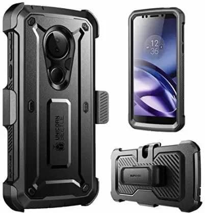 SUPCASE Ser Flymon Unicorn Beetle Pro Series Rugged Case with Holster for Motorola Moto G6 Play (2018 Release), Black