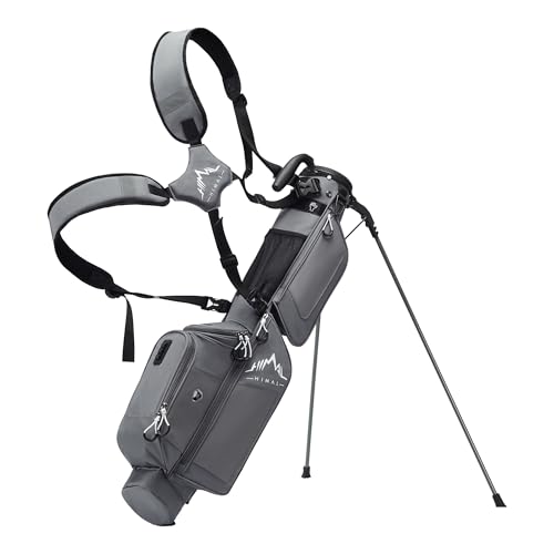 uniHimal Lightweight Par 3 Golf Bag with Stand, Cooler Pocket, Light Gray