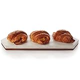 Libbey 92330 Urban Story 15-inch Wood and Marble Flip Tray, NA oz, White/Brown