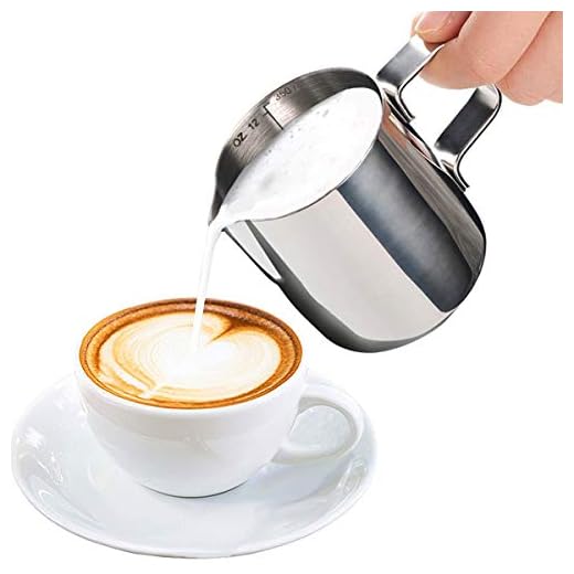 7 stars 350ml (120z) Jarra de Leche Taza de Leche para Espuma de Leche Jarra, Acero Inoxidable
