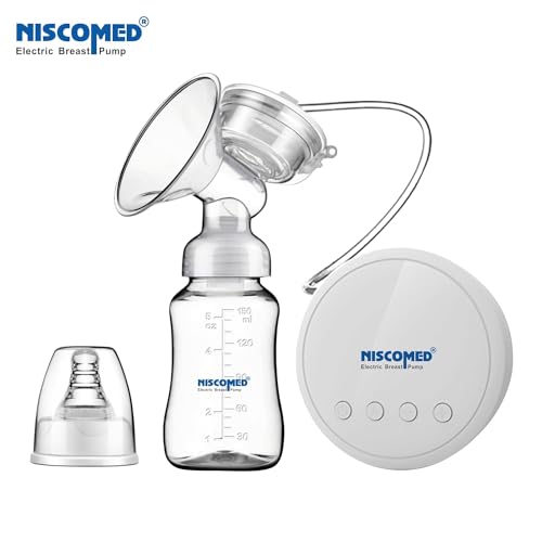 Image of NISCOMED Electric Breast Pump for Feeding Mothers - 3 Phase Pumping, Soft & Gentle, BPA Free, 1-Year Warranty, Efficient & Comfortable Breastfeeding