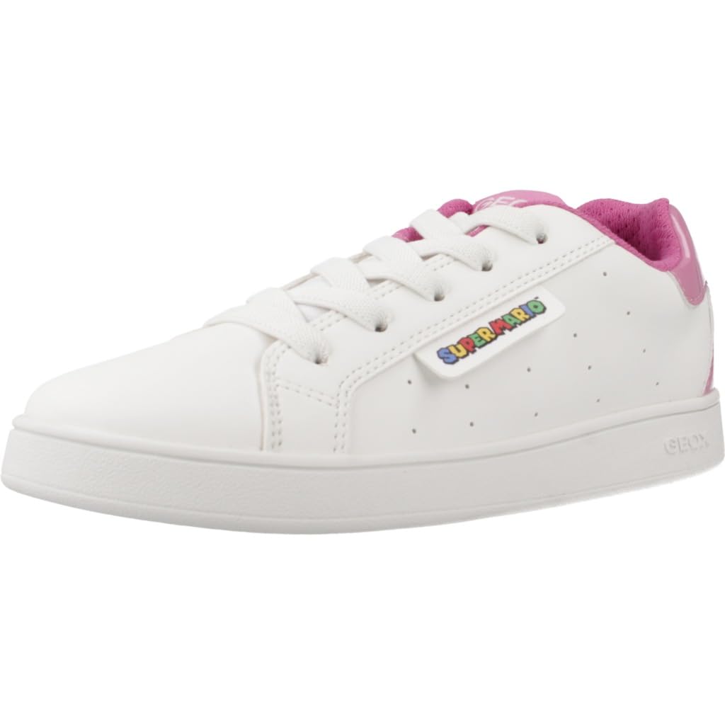 Geox J ECLYPER Girl A Sneaker, 3.5 UK White