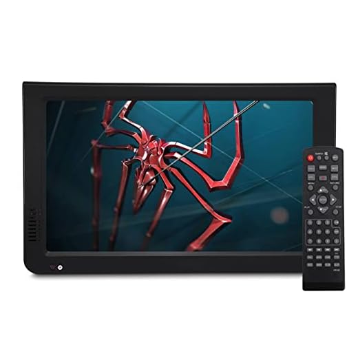 10 Pouces TV Portable, Téléviseur Enregistreur Portable avec TNT USB PVR 1080P HD Téléviseur avec Télécommande pour Chambre, Cuisine, Caravane, etc.