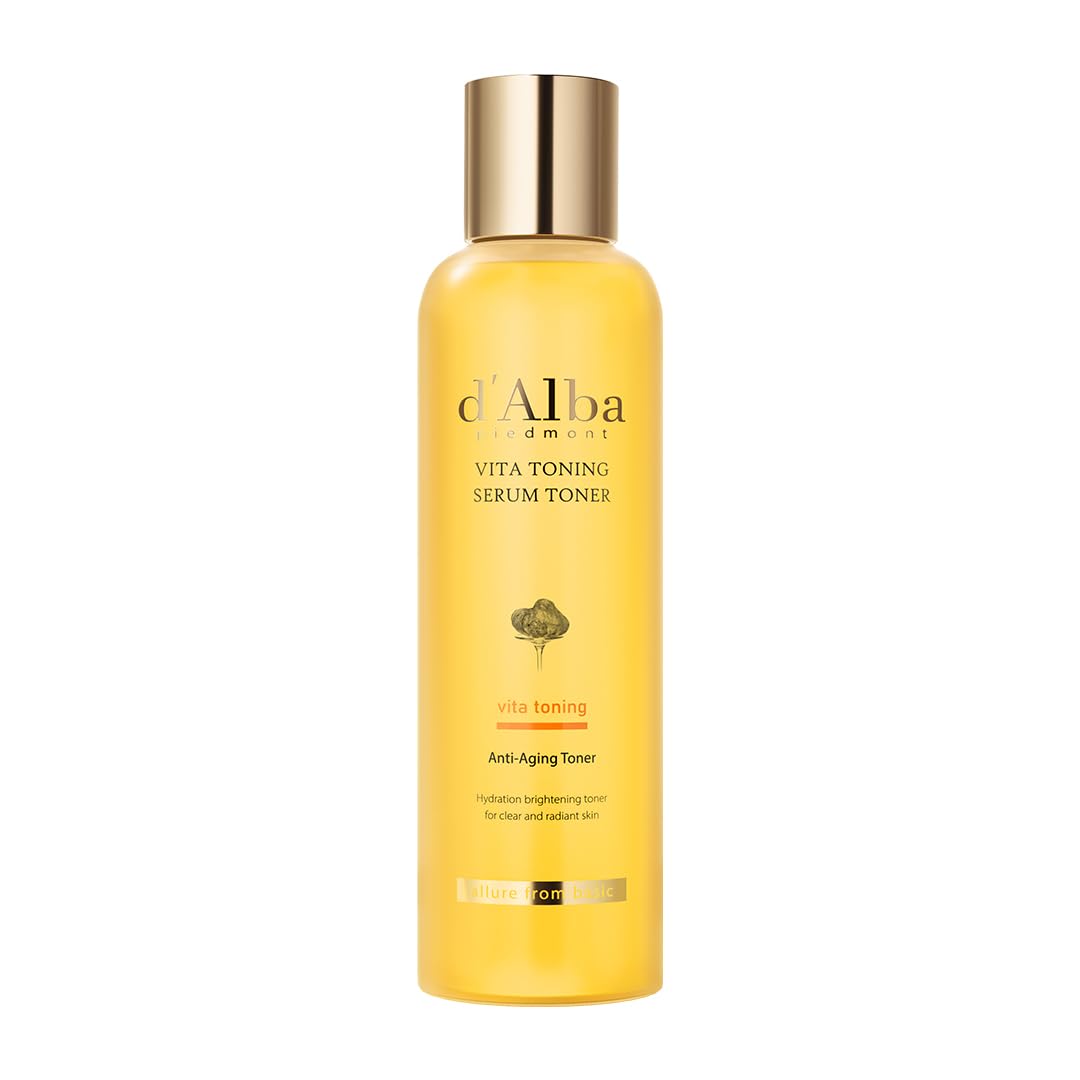 d'alba Piedmont White Truffle Vita Toning Serum Toner (6.08 fl. oz) | Glass Skin with Double Vitamin Skincare, Face Moisturizer, Korean Skin Care, Dark Spots, Even Skin Tone, Serum-Like Toner by d'alba Piedmont official product image