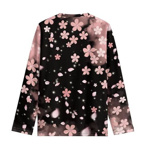 Image of WELLFLYHOM Long Sleeve T-Shirt for Boys Girls 3-16 Years Old Tee Tops Crewneck Pullover Shirts Fall Outfits