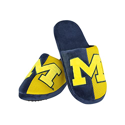 Image of FOCO Oklahoma Sooners NCAA Mens Team Logo Staycation Slippers