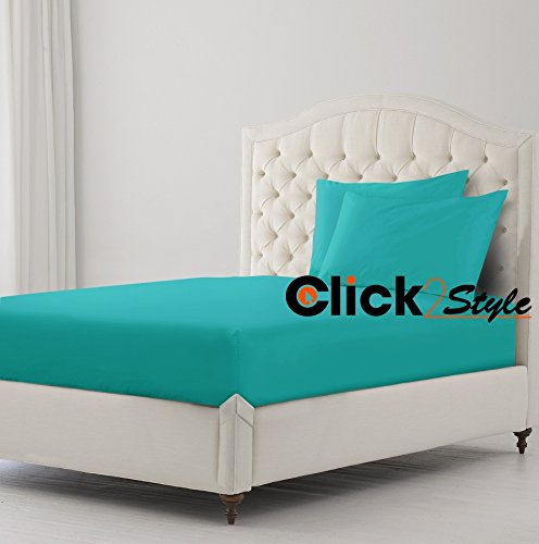 clicktostyle Pair of Pillow Cases (Pair of Pillow Cases, Teal)