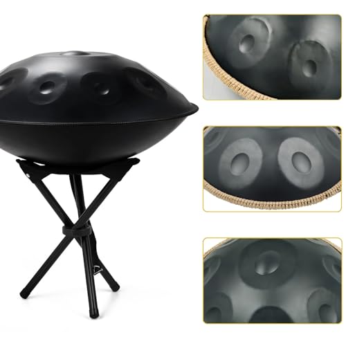 Handpan de acero ORANGES 9 notas negro 440Hz miniatura 7