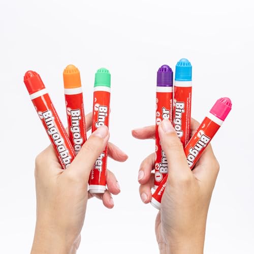 evelay Bingo Dabbers Markers Mixed Colours Pens for Bingo Tickets Games (Pack of 12) - 4