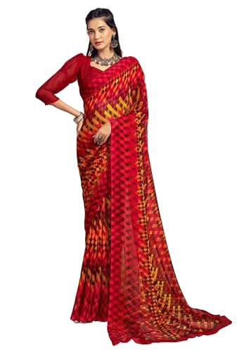 Sari en mousseline de soie pour femme parfait pour les mariages indiens et fêtes