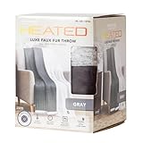 Berkshire Life Heated Throw 1727183 designed in new england (Gray)