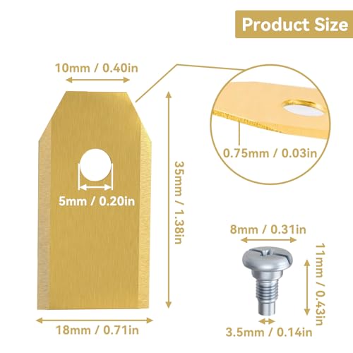 45 cuchillas de repuesto para cortacéspedes, cuchillas universales para robots cortacéspedes, cuchillas de repuesto, cuchillas compatibles con Husqvarna, Gardena, Yard Force - imagen 2