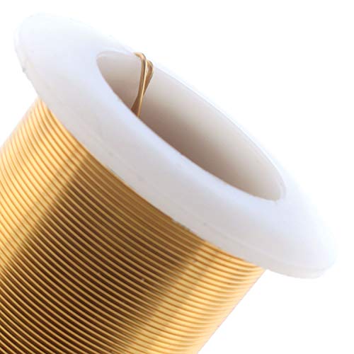 Image of The Beadsmith Wire Elements 22-Gauge Lacquered Tarnish-Resistant Copper Wire for Jewelry Making, 20 Yard, 18.29 Meter Spool (Brass Color)