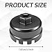 KUQUTIDY 64mm Oil Filter Wrench for Toyota RAV4, 4 Runner, Corolla, Highlander Prius, Lexus, 14 Flutes/6 Slots Oil Filter Cap Wrenches Removal Tool Socket Fits 2.5-5.7L Engine, Car Accessories