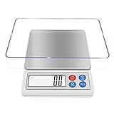 Digital Kitchen Scale 3000g x 0.1g NEXT-SHINE High-Precision Pocket Gram Scale Muti-Functional Pro Scale with Back-lit LCD Display Tare PCS for Cooking and Baking