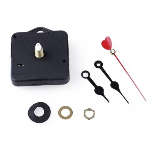 Gleader Mouvement Mecanisme Horloge a Quartz 3 Aiguille Noir Rouge DIY Reparation Cover