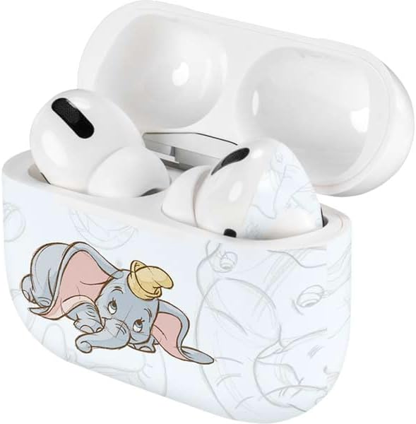 Miniatura 4 de Skinit Calcomanía de audio compatible con Apple AirPods Pro, diseño de retrato clásico bocetado de Disney Dumbo de Disney