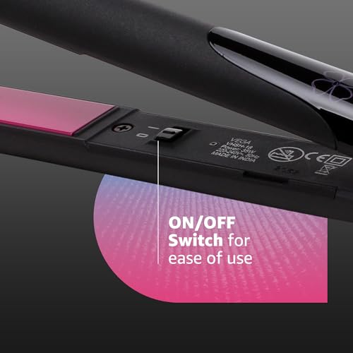 Vega Adore Hair Straightener for Women with Ceramic Coated Plates & Quick Heat-Up, Power ON/OFF Button,, Easy Lock Button, 1 Year Warranty, (VHSH-18), (Made in India) - Image 4
