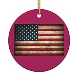 Materiale: realizzato in ceramica, questo albero di Natale con stampa bandiera americana è leggero, ottimo come decorazione natalizia in ceramica per anni di uso festivo.