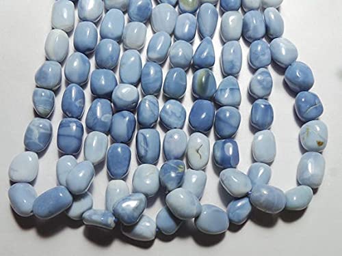 Opale bleue du Pérou en perles nuggets de 16 pouces pour créer des bijoux de style bohème chic
