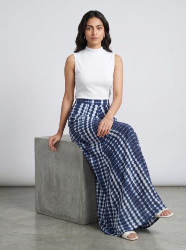 Image of HELLCAT Trousers for Woman | Palazzo Pants | Wide Leg Printed Palazzo | Women Casual Trouser | Korean Trousers
