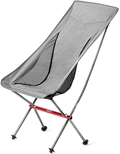 Chaise lune pliante pour camping et pique-nique, siège de voyage gris pour moments de détente