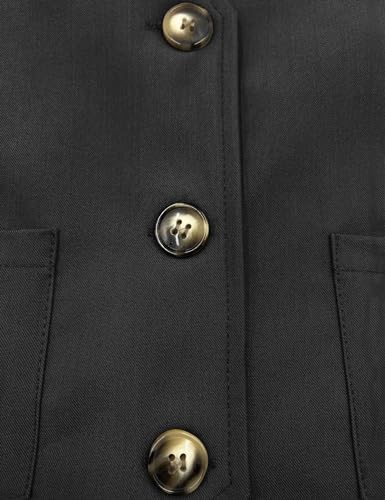 Fallorchid Women's Business Button Up Sleeveless Vest Crop Tops V Neck Jacket Waistcoat3