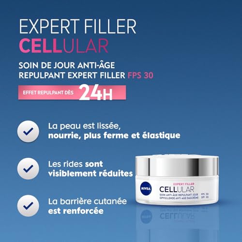 Crème Visage Jour Anti age Repulpant Spf30 Cellular Nivea Le Pot De 50ml - vue 3