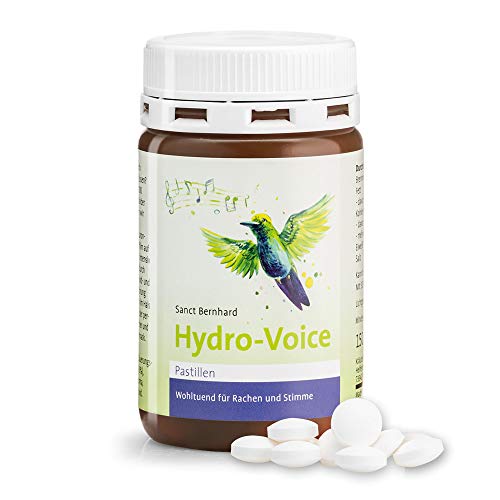 Hydro-Voice Pastillas para la Voz – Hidrata y Protege Cuerdas Vocales y Garganta, con Ácido Hialurónico y Xantano, Sabor Flor de Saúco – 150 Pastillas