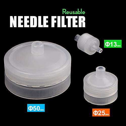 Image of Ks-Tek Plastic Clear Reusable Syringe Filter Used with Filter Membranes, Durable and Stable for Lab Filtration (25mm,3)