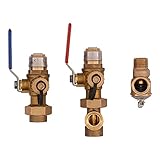 SharkBite 3/4 Inch Push to Connect Tankless Water Heater Valves Installation Kit, 25374