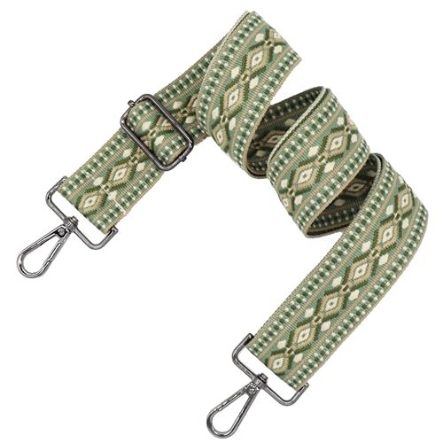 Image of LEMEDE Purse Strap Adjustable Replacement Crossbody Bag Straps Retro Jacquard Embroidery Shoulder Straps for Shoulder Bag