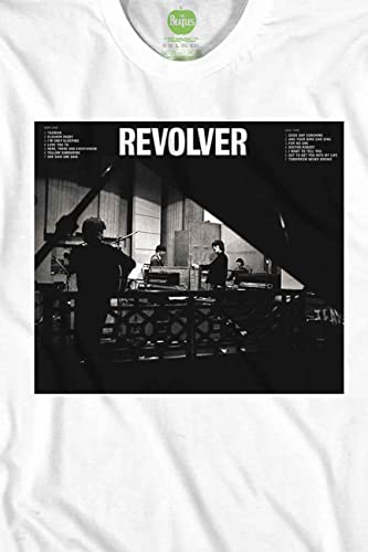 The Beatles T Shirt Revolver Studio Band Logo Nue Officiel Homme Blanc - Les Beatles, Paul McCartney, John Lennon, RIngo Starr, George Harrison The Beatles T Shirt Revolver Studio Band Logo Nue Officiel Homme Blanc – Image 4