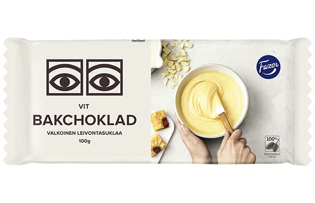 Fazer Back weiße Schokolade 20 Balken von 100 g 70 Unzen