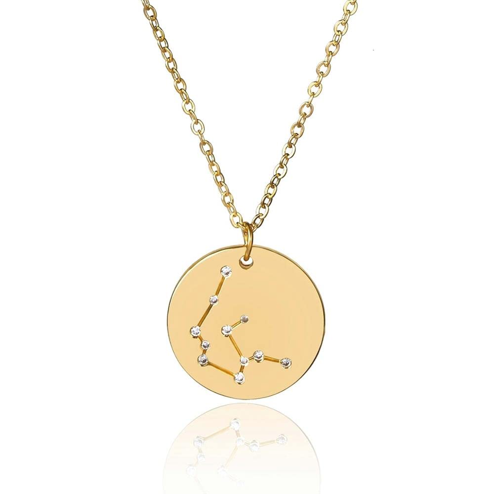 Collier Verseau en acier inoxydable doré inaltérable avec strass
