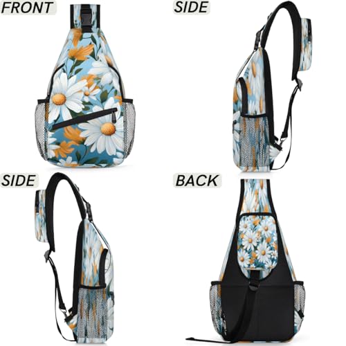 Bolso tipo Sling Unisex con diseño floral para viaje y senderismo miniatura 6