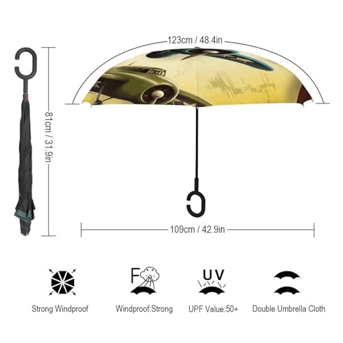 Parapluie inversé portable compact idéal pour sac à dos et trajets