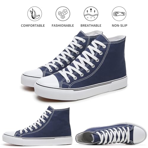 Image of hash bubbie High Top Canvas Sneakers Fashion Walking Shoes | high tops non slip on walking breathable casual comfortable lace up tennis shoes