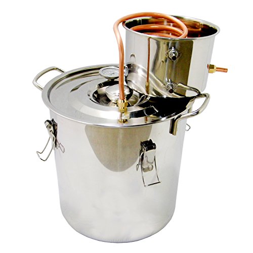 OLizee™ 5 Gallon 18L Water Distiller Wine Alcohol Distiller Stainless Boiler Wine Making Equipment Kit