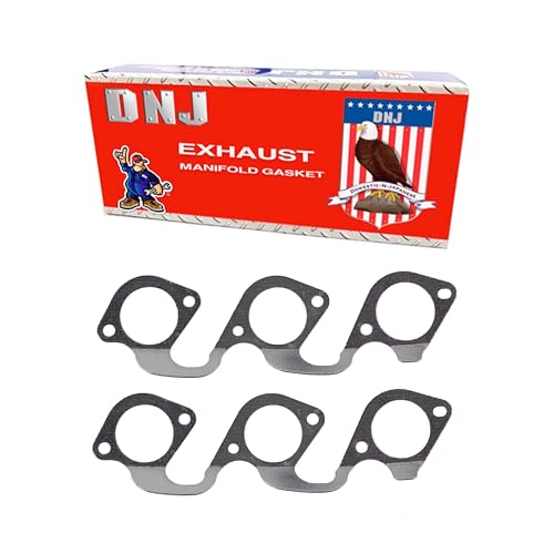 DNJ EG4148 Exhaust Manifold Gasket Set for 1994-1998 Ford Mercury Cougar Mustang Thunderbird 3.8L V6 12V OHV 232cid