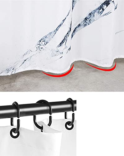 Rideau de douche en tissu polyester imperméable contre les moisissures