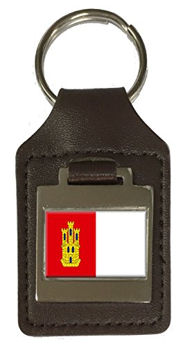 Porte-clés en cuir gravé Castilla La Mancha : l'esprit du voyage au creux de votre main
